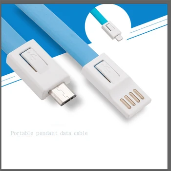 Mados Kuprinė Pakabukas Su USB Laidu paketų prižiūrėtojų raktinę Nešiojamų Key chain Duomenų Laidas, USB Įkroviklio Moterų Krepšys