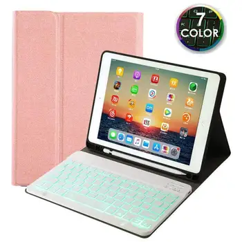 Case For iPad 10.2 9.7 5-oji 6-oji 7-osios Kartos Backlit Keyboard Case for iPad Oro 1 2 3 Pro 10.5 11 2020 Mini 1 2 3 4 5 Padengti