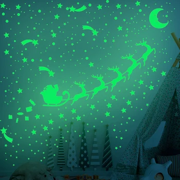 Šviesos Namuose Snaigės Siena Lipdukas Švyti Tamsoje Lipdukas Vaikams Kūdikių Kambariai Kalėdų Lipdukai Namų Dekoro