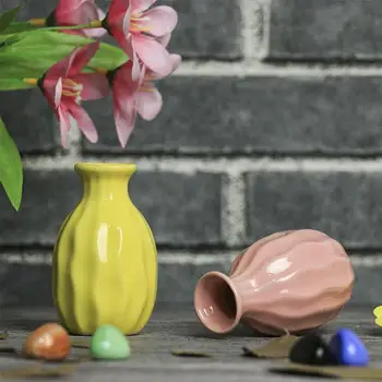 SOLEDI Keramikos Kūrybinis Gėlių Puodą Keramikos Vaza, Namų Apdailos ir Dekoro Paprasta Vaza Spalvotų Stalo Puošyba, Spalvinga