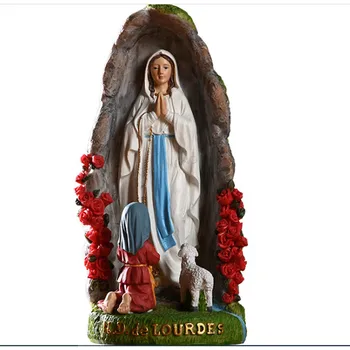 Palaimintas Švenčiausios Mergelės Marijos Skulptūra Our Lady of Lourds Stalo Statula Statulėlės Jėzaus Kristaus Statula Pav.
