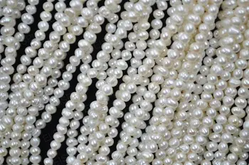 Didmeninė daug 10VNT 4-5mm, originali gėlavandenių perlų sruogos maži karoliukai ne didesnis kaip 36 cm