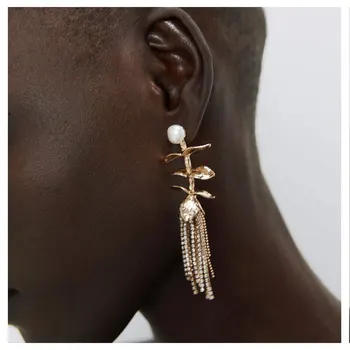Spalva išsaugoti galvanizavimo mados imitacija, perlų moteris auskarai klasikinis persikas širdies pakabukas