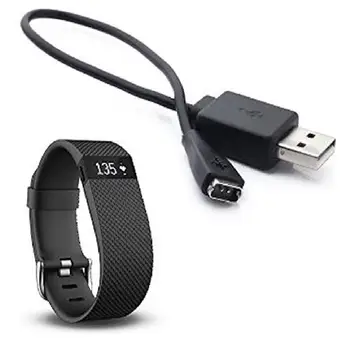 USB Įkroviklis Įkrovimo Kabelis Laido Fitbit HR Širdies ritmo Fitness Tracker Apyrankė