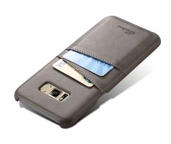 Prabanga Piniginės, Kortelių Lizdai Odinis dėklas, Skirtas Samsung Galaxy S8 S9 Plus Oda Sunku Atgal 