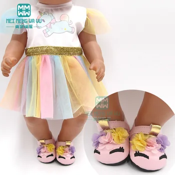 Drabužių lėlės tinka 43cm žaislas naujas gimęs lėlės priedai mados Princesė Suknelė