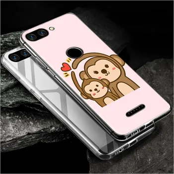 Mielas Animacinių filmų Beždžionė Padengti Xiaomi Redmi 10X 9I 8 8A 7 6 5 4 4 K20 Pro K30 Ultra 7A 6A 6 S2 5A Plius EITI Telefono dėklas