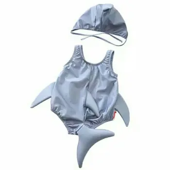 Vaikams Baby Girl Berniukas Plaukimo Bikini Komplektas Animacinių filmų 3D Ryklys maudymosi Kostiumėliai Paplūdimio maudymosi kostiumėlį, Vaikams Drabužiai Vaikas, Bamblys Drabužiai