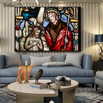 Embelish 1 vnt Jėzaus Kristaus Paveikslas Sienos Menas Nuotraukas Kambarį Šiuolaikinio Namų Dekoro HD Drobės Paveikslai Miegamajame Plakatai