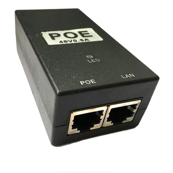 Saugumo 48V0.5A 15.4 W POE Adapteris POE Injector Ethernet Maitinimo POE IP Camera Telefonas su PoE Maitinimo ES Plugjavascript: