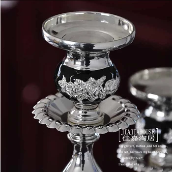 5arm metalo silverblack šviestuvai žvakių laikiklis žvakidė vestuvėms gold žvakių laikikliai aukso apdaila namo ZT006