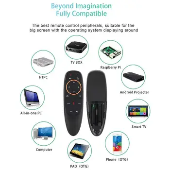 G10 Balso Nuotolinio Valdymo 2.4 G Bevielio Išmaniųjų Oro Pele Mikrofonas IR Mokymosi Smart Android TV Box Žaidimų Gyro 