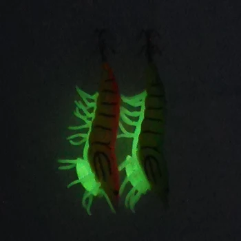 Žiedas su karoliukais modeliavimas šviesos mediniai krevetes, kalmarai kablys minkšta pėdų sepijos kablys didelis uodega kalmarai liuminescencinės netikrą masalas