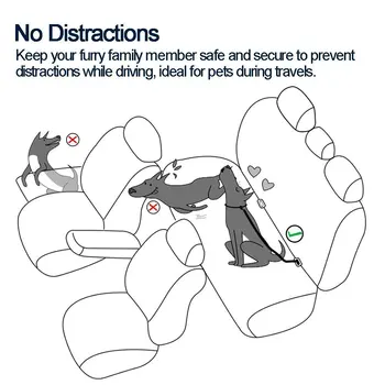 2Packs Reguliuojamas Šuo saugos Diržas Augintiniui Automobilio saugos Diržas Saugos Sukelia Transporto priemonės saugos diržų Diržas Pagamintas iš Nailono Džinsinio Audinio, Pet Produktų