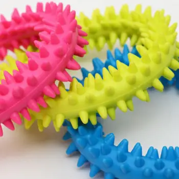 Pet Gumos Apvalios Kramtyti Žaislas Molinis Mokymo Mažylis Interaktyvus Bite-atsparus Dantų Valymas Žaislas Šunų dantų šepetėlį Juguete Perro