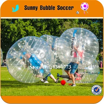 4PCS+1pump AUKŠČIAUSIOS kokybės 1.2 m 2017 Pigiai TPU plastiko burbulas kamuolys,burbulas futbolas / loopy futbolo rungtynės