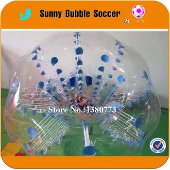 4PCS+1pump AUKŠČIAUSIOS kokybės 1.2 m 2017 Pigiai TPU plastiko burbulas kamuolys,burbulas futbolas / loopy futbolo rungtynės