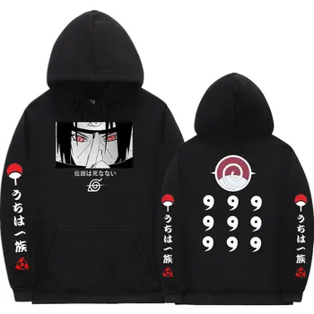 Japonijos Naruto Vyrų Hoodies Unisex Palaidinės Harajuku Uchiha Itachi Spausdinimo overszied Streetwear Hip-Hop Anime drabužius Hoodie