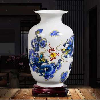 Jingdezhen Keramikos Vaza, Namų Puošyba, Gėlių Kambarį Apdaila Amatų vaza, vestuvių dekoravimas samll porceliano