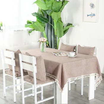 Paprasta anti-plikymo šilumos izoliacija staltiesė, vientisos spalvos medvilnės ir lino audiniu meno stačiakampio formos žurnalinis staliukas, stalas kilimėlis, skirtukas