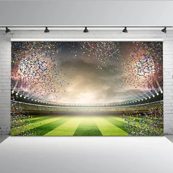 Futbolo Lauką Fonas Fotografijos Pasaulio Futbolo Rungtynes Stadione Nuotrauka Fone Studija Pritaikyti Foną Fotografija