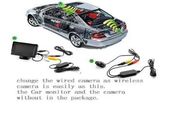 Galinio vaizdo Kamera 2.4 Ghz, Belaidis RCA Video Siųstuvas & Imtuvas Kabelis, Automobilio galinio vaizdo Monitorius Atvirkštinio Atsarginė Kamera, DVD