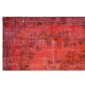 Rankų darbo Raudonos Derliaus Overdyed turkijos Plotas Kilimas 210x313 Cm-6'11