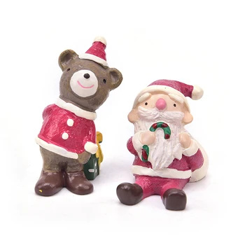 1pcs Kalėdų Namų Dekoro Santa Claus Sniego Statulėlės Kalėdų Modelis Dervos Dekoratyvinis Stalo Lėlės Dovana