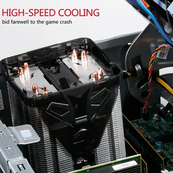 CPU Aušintuvo Ultra Quiet 20dB(A) su 90mm Ventiliatorius Keturių Gryno Vario Šilumos Vamzdžiai Keturių vielos PC Kompiuteris Ilgai Kompaktiškas