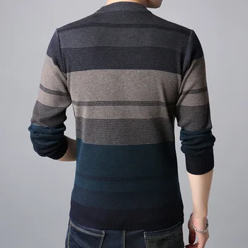 QLM1812 vidutinio amžiaus slim apvalios kaklo megztinis megztas vyrų megztinis Rudenį&Žiemos 2018 kokybės minkštas storas šiltas megztinis vyrams, M-XXXL
