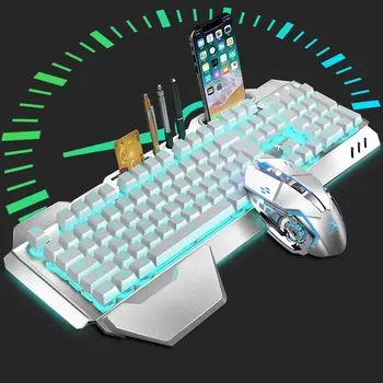 K680 Žaidimų klaviatūra ir Pelė Bevielis klaviatūros Ir Pelės Rinkinys LED Klaviatūros Ir Pelės Komplektas, Combo