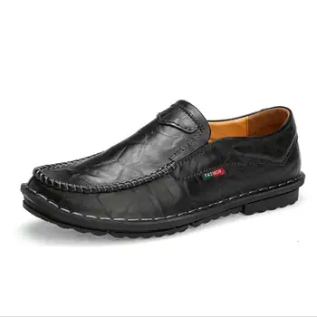 JX682 Vyrų natūralios Odos Bateliai Slydimo Ant tikros Odos Mokasīni, Mens Batai Mokasinai italų Dizainerio Batus zapatos de hombre