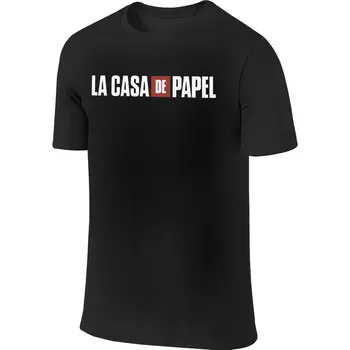 Streetwear La Casa De Papel Kaukė Pinigų Heist T-shirt Vyrai Minkštas Grynos Medvilnės trumpomis Rankovėmis S-6XL