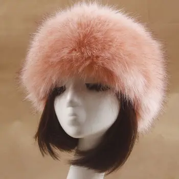 Suaugusių Moterų, Rusijos Storas, Pūkuotas Bžūp Netikrą Dirbtiniais Kailiais Skrybėlę Žiemos Ausies Šilčiau Skullies Beanies Naujas Šiltas Žiemos Skrybėlę