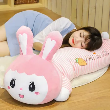Mielas triušis pliušinis žaislas, lėlė didelis kawaii minkštas bunny lėlės miega pagalvę gimtadienio dovana mergina pateikti decoraton 120cm 100cm
