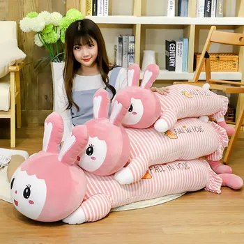 Mielas triušis pliušinis žaislas, lėlė didelis kawaii minkštas bunny lėlės miega pagalvę gimtadienio dovana mergina pateikti decoraton 120cm 100cm