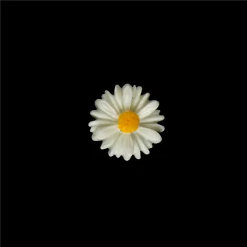 50PCS Daisy Gėlių Flatback Dervos Cabochons užrašų knygelė Amatų 10mm 
