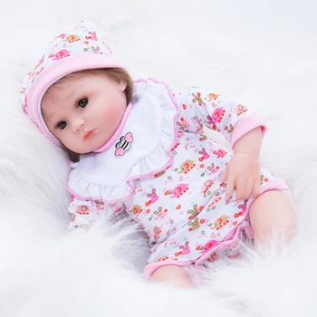 Tikroviška Įsišaknijusi Moheros Reborn Baby Lėlės 45CM Minkšto Silikono Nekilnojamojo Bebe Lėlė Baby 18
