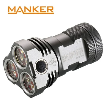 Manker MK34 Galingas Prožektorius 8000LM 12x CREE XP-G3 LED / 6500LM 12x Nichia 219B / 219C LED Žibintuvėlis Naudoti 3x 18650 Baterija