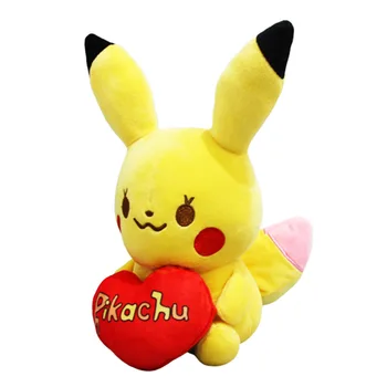TAKARA TOMY PKM Pliušinis Lėlės Pokemon Minkšti Žaislai Įdaryti Meilės Pikachu Raichu Vaikams Dovanos