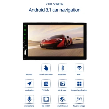 7Inch Universalus Android 8.1 Automobilių Navigacijos Automobilinį Radijo 