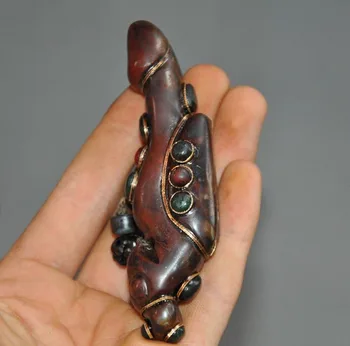 Kalėdų Tibeto Budizmo natūralus agatas Apdaila perlas Drožyba vyrų lytinių organų Milžinišką Dievo Statula helovinas
