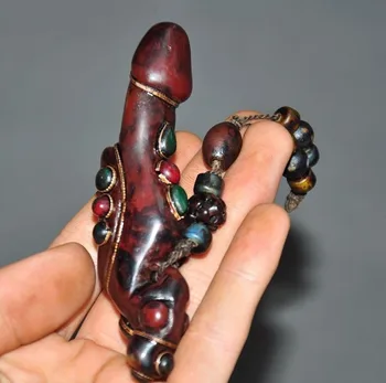 Kalėdų Tibeto Budizmo natūralus agatas Apdaila perlas Drožyba vyrų lytinių organų Milžinišką Dievo Statula helovinas