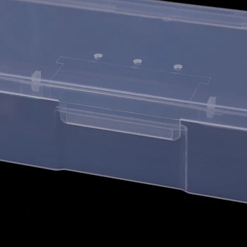1PCS 19.5x7.5x4cm Stačiakampio formos Plastiko Aišku, Saugojimo Dėžutė Papuošalų Konteinerių Atveju Granulių Organizatorius Atveju