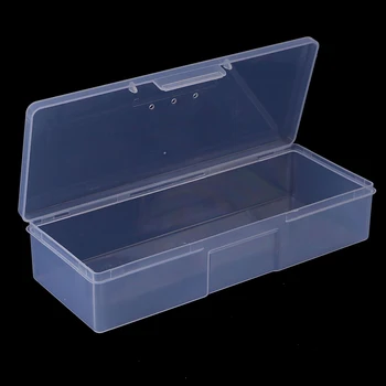 1PCS 19.5x7.5x4cm Stačiakampio formos Plastiko Aišku, Saugojimo Dėžutė Papuošalų Konteinerių Atveju Granulių Organizatorius Atveju