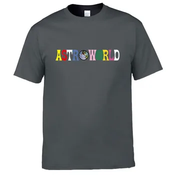 Vyrų marškinėliai Scott Travis Astroworld, marginta palaidinė, harajuku Spausdintos raidės mados stiliaus palaidinukė 2020 m.