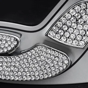 Sidabro Bling Kristalų Sėdynę Sureguliuokite Valdymo Jungiklis Viršelio Dekoras Apdailos Mercedes Benz C E GLC W205 W213 X205+