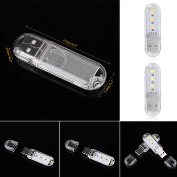 1pc keychain 3 LED USB Naktį Šviesos lengva priimti Stalo lempa Kempingas Užsisakyti kambarį USB Mini Nešiojamieji kompiuteriai Kompiuteris