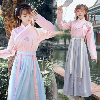 Senovės Kinijos Tang Dinastijos Elegantiškas Pasakų Princesė Drabužius Tradicinės Kinų Šokio Kostiumai Hanfu Suknelė Etape Cosplay Kostiumas