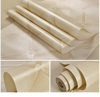 10M Popieriaus Tapetai Dirbtiniais Odos Minkštas Krepšys 3D Tapetai PVC Balta Naktiniai Sofa-lova, TV Foną, Sienos Tapetai Papel de parede